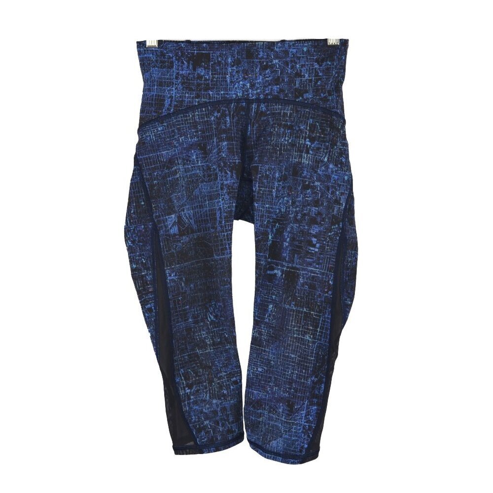 lululemon Train Times Crops 17" Size 4 in City Lights Multi Black